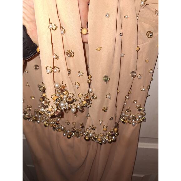 Vintage Victoria Royal Size 12 Beads and Pearl Evening Gown Formal Elegant - Picture 6 of 16